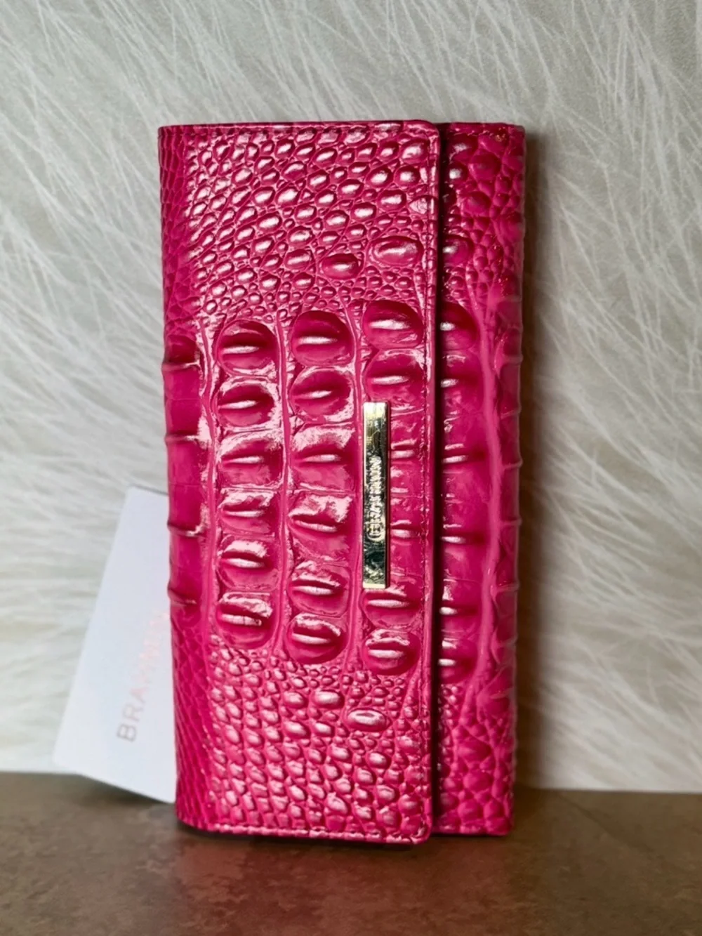 BRAHMIN Cordelia Wallet Pink Affection Melbourne Ombre genuine Leather NWT Firm - Picture 12 of 12
